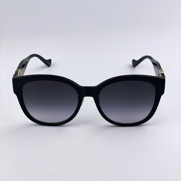 Gucci GG1028SK 006 Sunglasses Black Grey Gradient Square Women main image 4